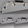 Barre 6 spots orientables BARIK avec 3 barres lumieuses finition Noir mat