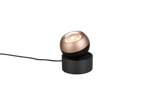 Lampe spot à poser ORBIT finition Noir mat et café