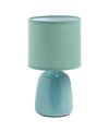 Lampe BISBAL pied céramique et abat-jour cylindrique finition verte