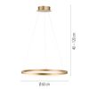 Lustre rond suspendu TITUS finition Laiton mat