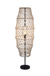 Lampadaire HIVE avec abat-jour finition Corde et noir