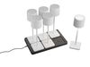 Pack 6 lampes à poser tactiles rechargeables blanc mat 1.5W FERNANDEZ