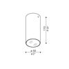 Plafonnier cylindrique extérieur AGO UP POWER blanc RAL9010