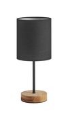 Lampe SET WOOD avec abat-jour finition Noir et bois