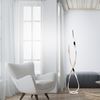 Lampadaire BRILLA avec variateur ruban Led spiralé finition chromée