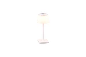 Lampe de table rechargeable blanche SANCHEZ abat-jour blanc