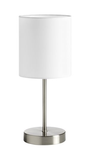 Lampe SET avec abat-jour finition Chrome mat et blanc