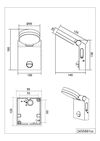 Applique inclinable de jardin ADOUR avec détecteur finition Anthracite 