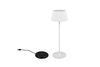 Lampe nomade rechargeable SUAREZ abat-jour plissé blanc mat