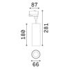 Spot SMILE 15W IRC82 pour rail triphasé finition Blanc mat 