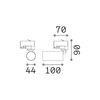 Spot BYTE Led 8W IRC90 pour rail triphasé finition Blanc mat 