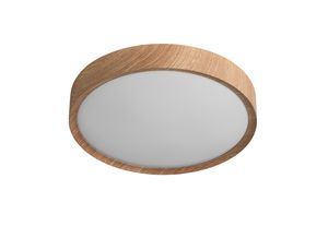 Plafonnier rond ASLI IP44 pour salle de bain finition Imitation bois