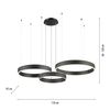 Lustre 3 cercles suspendus SCULLI finition Noir mat