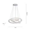 Lustre 3 cercles suspensdus ALESSA finition Acier avec télécommande